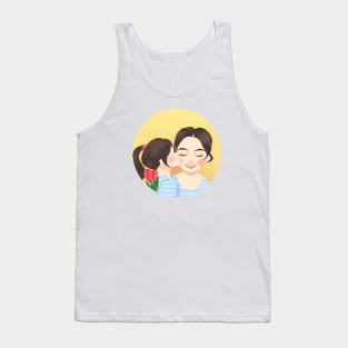 Kiss for best mom ever from daughter Tank Top